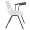Flash Furniture White Ergonomic Shell Chair with Left Handed Flip-Up Tablet Arm, PK5 5-RUT-EO1-WH-LTAB-GG - alternate 8